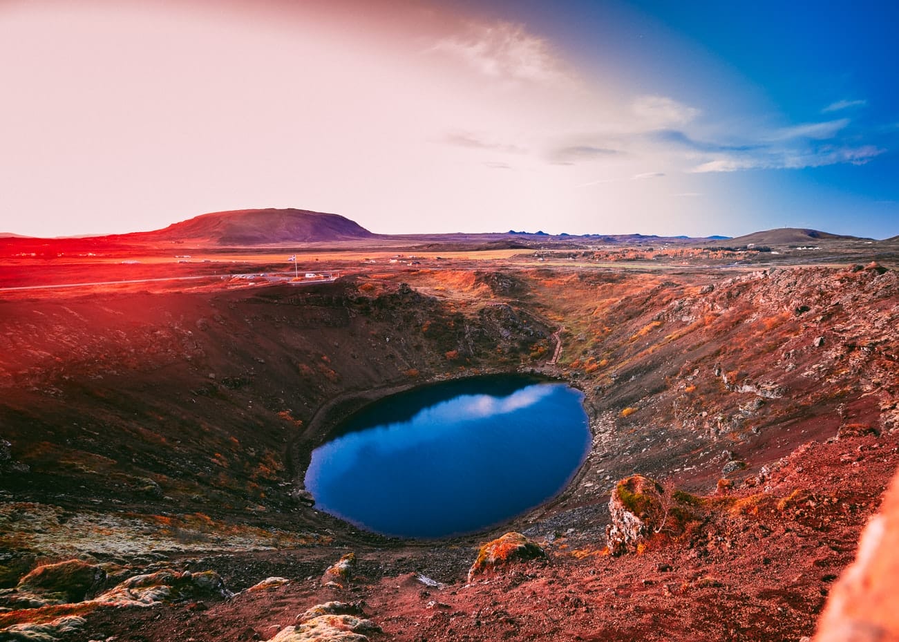 Kerið Crater in Golden Circle in Iceland