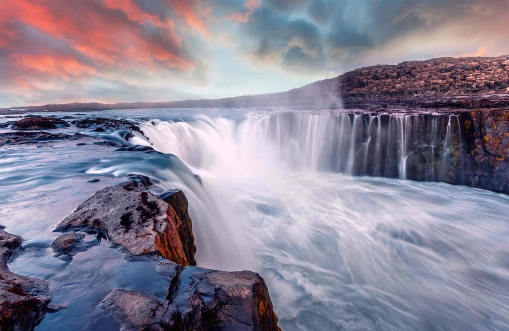 Selfoss waterfall in north Iceland