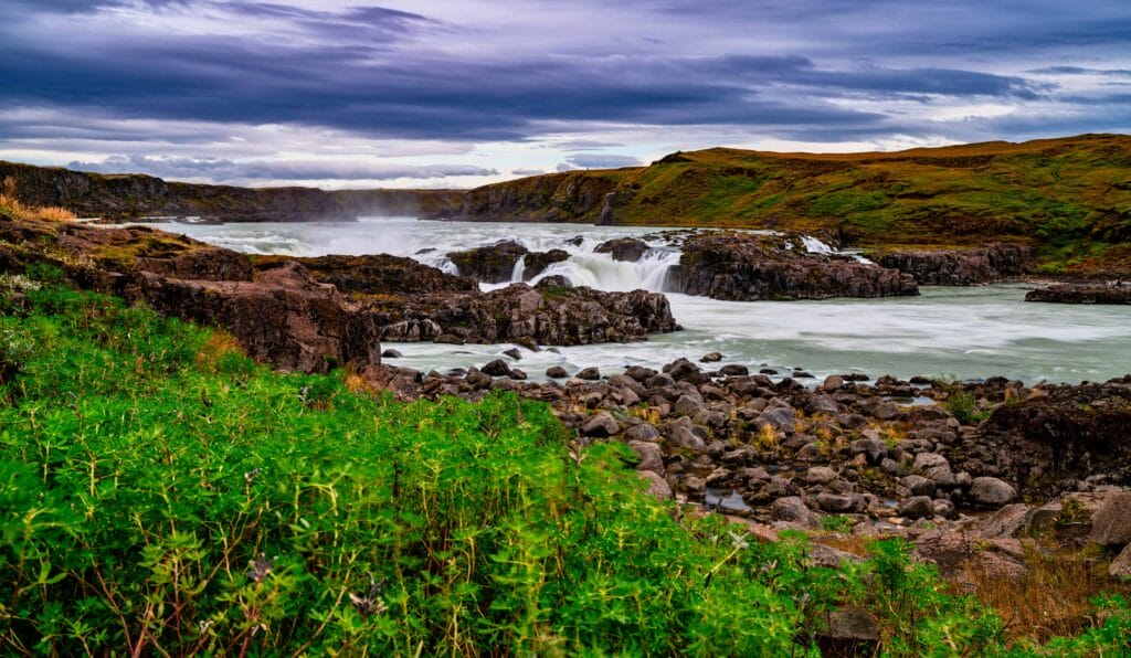 Urriðafoss waterfall in south Iceland