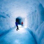 Iceland Glacier Tours, Ice Cave Tours, into the glacier ice cave in Langjokull