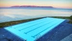 Hofsos infinity swimming pool in north Iceland