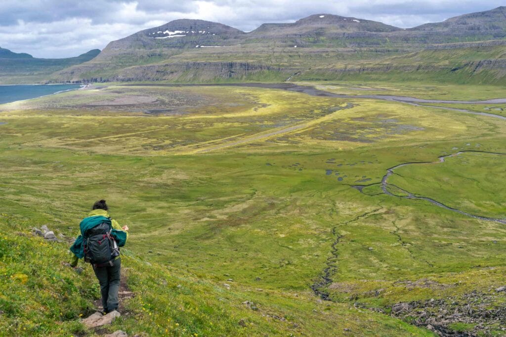 Hiking in Hornstrandir Nature Reserven in the Westfjords of Iceland