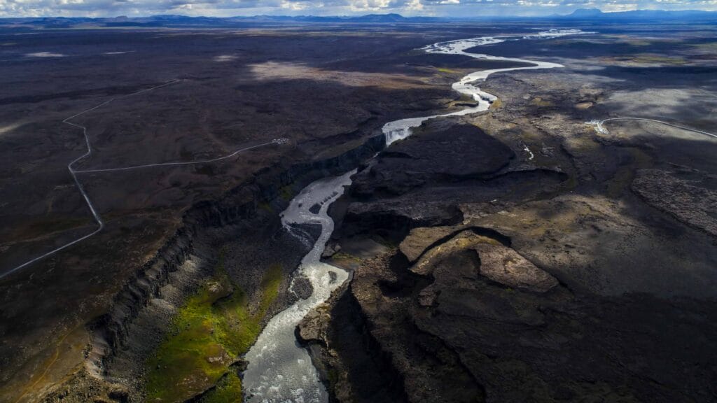 Jökulsárgljúfur canyon in north Iceland