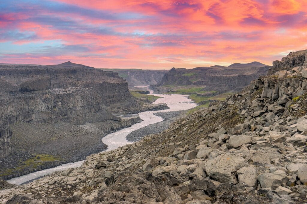 Jökulsárgljúfur canyon in north Iceland