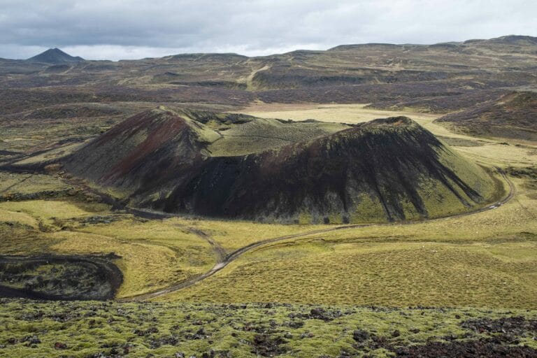 Grábrók volcano in west Iceland