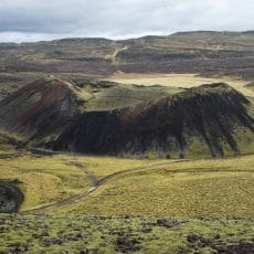 Grábrók volcano in west Iceland