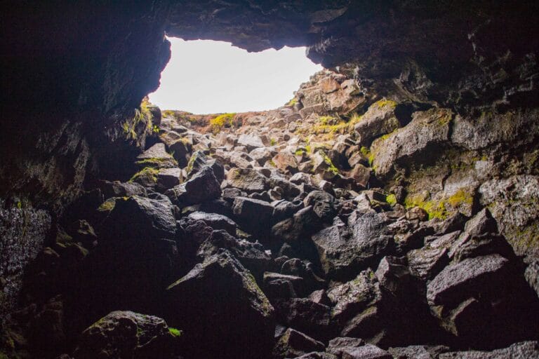 Leiðarendi lava cave in Iceland