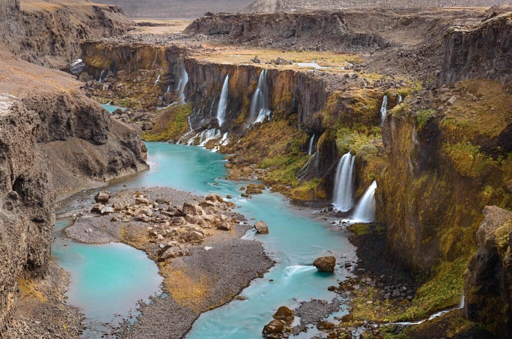 nature of Iceland, Sigöldugljúfur canyon - Highlands of Iceland