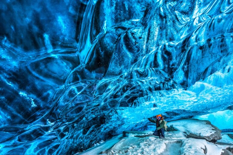 Blue Ice Cave in Iceland, Ice Cave Tours, Vatnajokull National Park - natural blue ice cave in Vatnajokull glacier