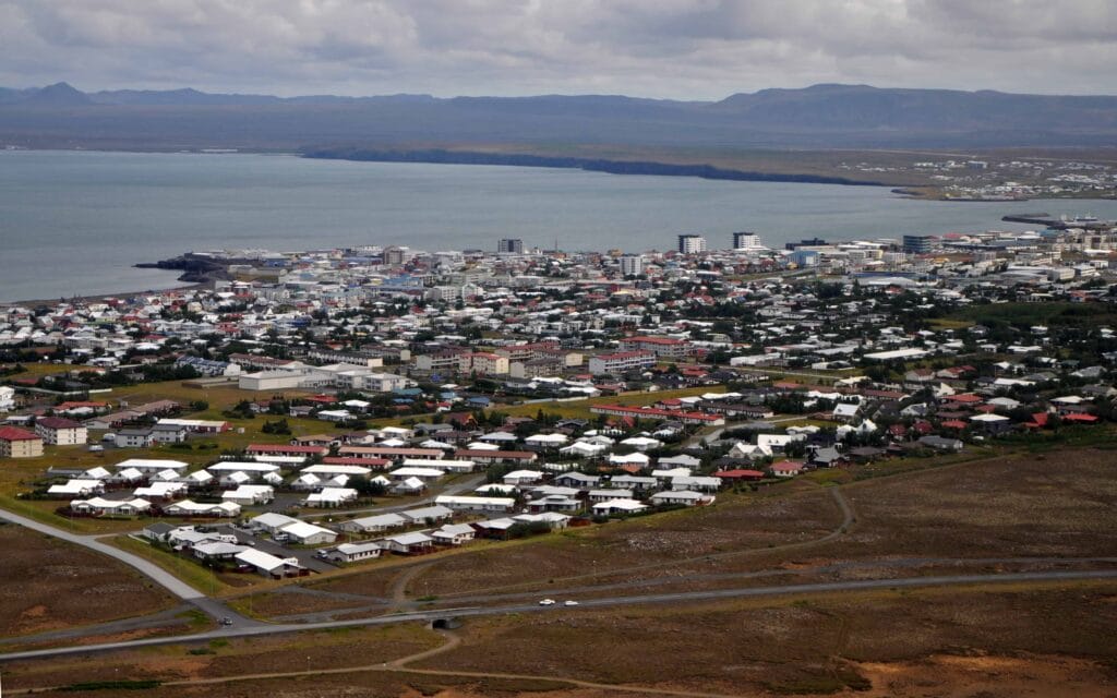 Keflavik village in Reykjanes Peninsula