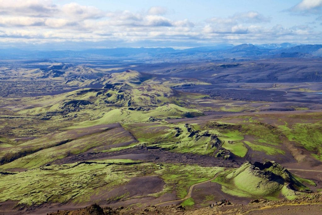 Lakagígar craters in the highlands of Iceland