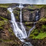 Rjúkandi waterfall in East Iceland