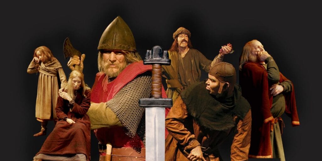 Iceland saga museum, Lifelike Viking wax figure exhibit at the Saga Museum in Reykjavík