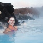 Blue lagoon skin care in Iceland, arriving early in Iceland