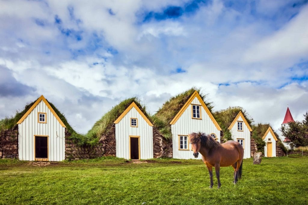 Glaumbær turf houses in north Iceland