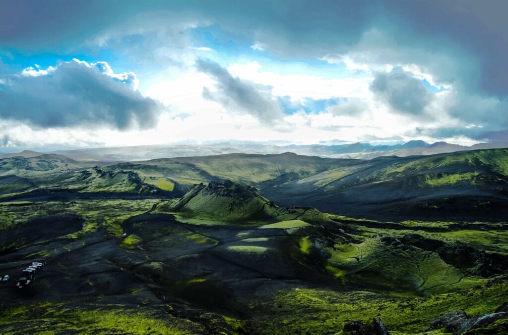 nature of Iceland, Lakagígar crater in the highlands of Iceland - largest Craters in Iceland, Lakagígar volcano tour, Laki Craters Iceland tour, Laki volcano hike, Highlands of Iceland tour, Laki lava field tour