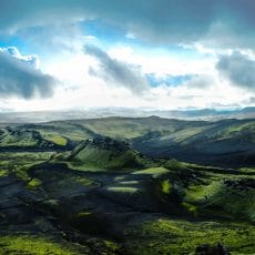 nature of Iceland, Lakagígar crater in the highlands of Iceland - largest Craters in Iceland