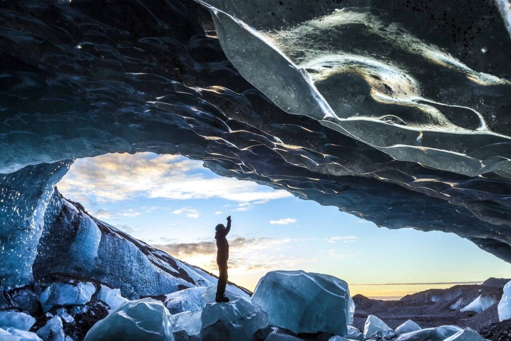 Iceland Glacier Tours, Beautiful Ice Cave in Svínafellsjokull glacier in Skaftafell Nature Reserve - Iceland Must See