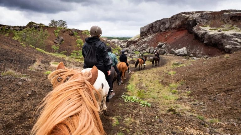 Red Lava horse Riding Tour from Reykjavik, Reykjavik Horseback Riding