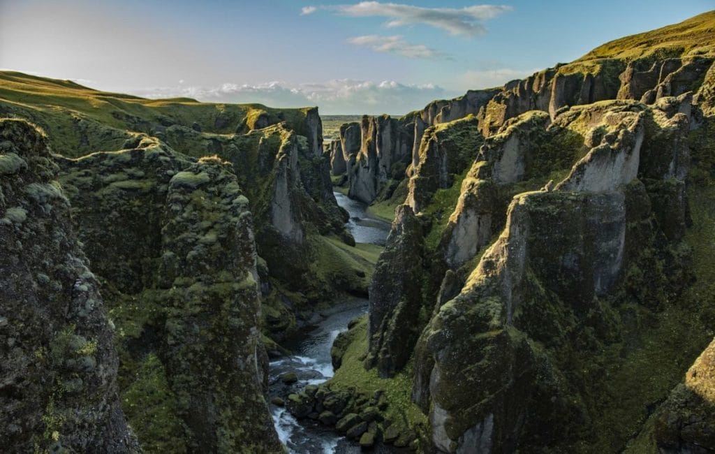 Fjaðrárgljúfur canyon in south Iceland