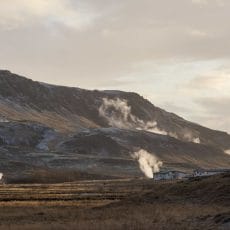 Hveragerði hot spring village in south Iceland