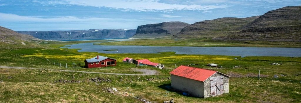 Patreksfjordur village in the Westfjords of Iceland