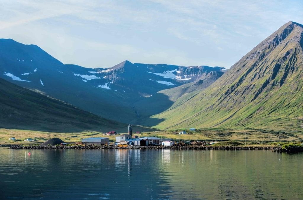 Siglufjordur village in North Iceland