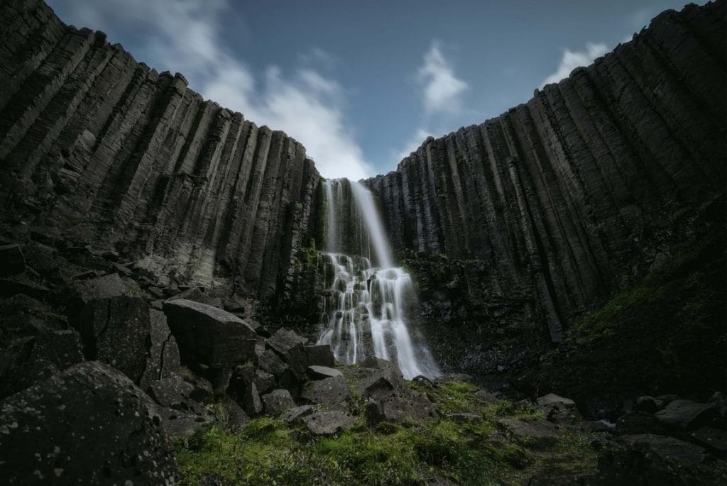 Stuðlafoss watefall in East Iceland, hidden gem in Iceland