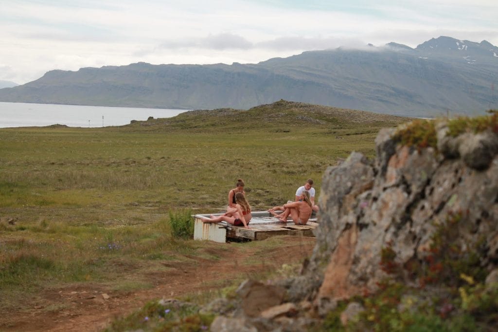 Iceland hot spring, Djúpavogskörin hot springs in East Iceland
