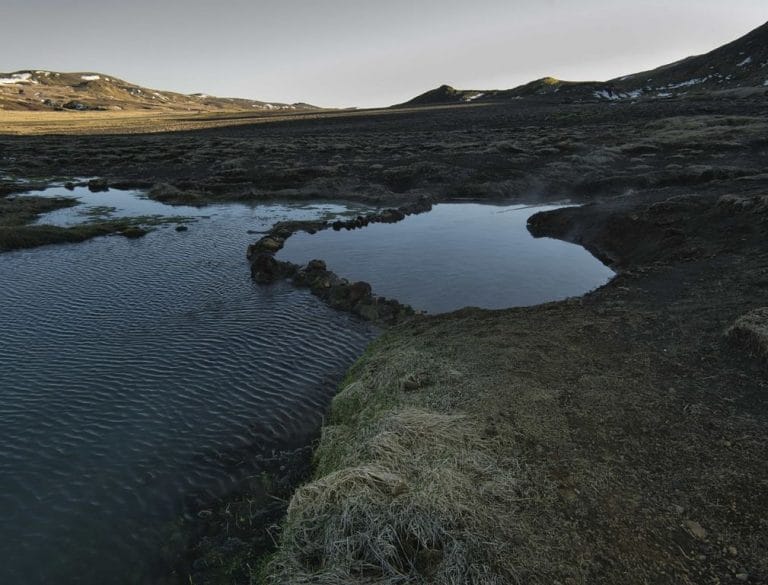 Iceland hot spring, Skátalaug hot spring in Reykjanes Peninsula Iceland