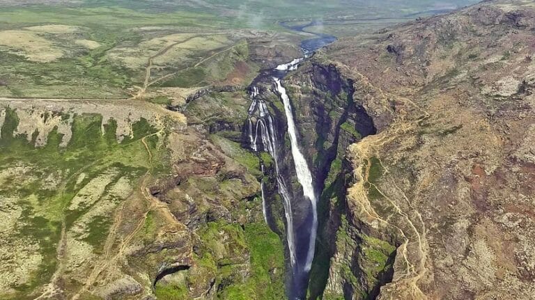 Book Helicopter tour Iceland - Glacier Landing & Waterfalls - Glymur waterfall