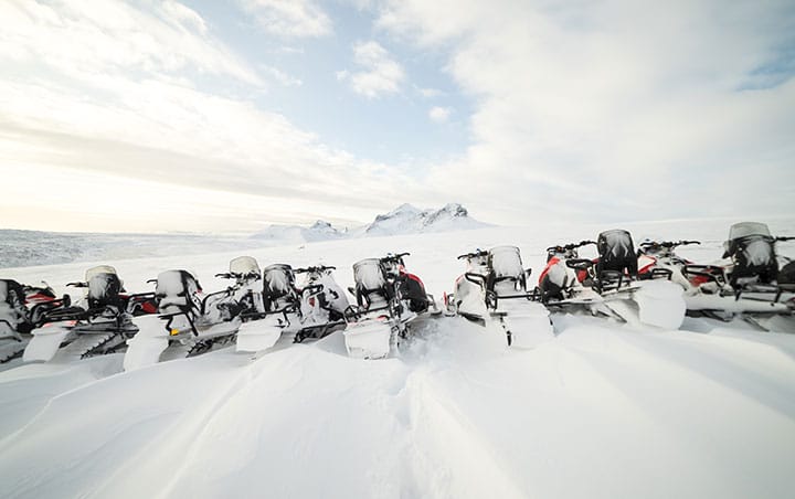 Snowmobile tour in Iceland