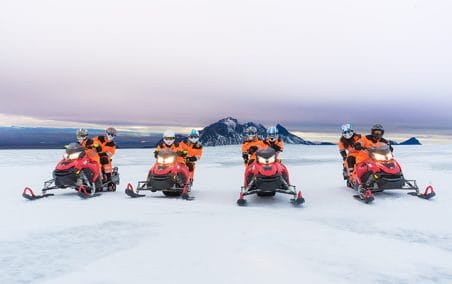 Snowmobile tour in Iceland