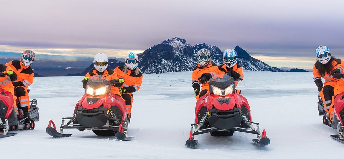 Snowmobile tour in Iceland