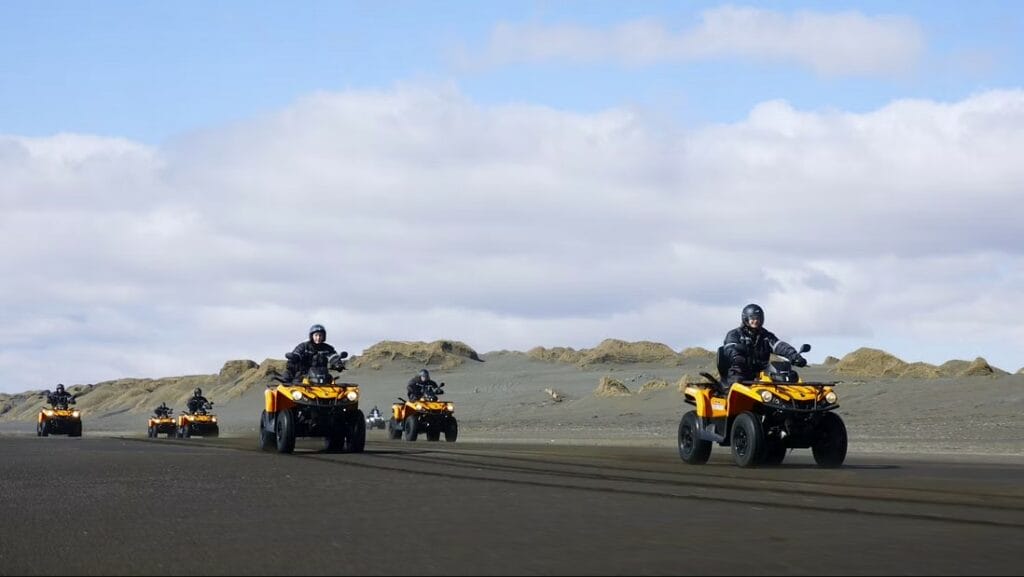 ATV black sand beach tour in Iceland