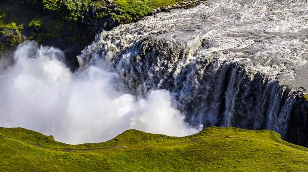 Dettifoss waterfall in North Iceland, the most powerful waterfall in Europe