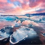 Iceland Must See - Midnight Sun and Sunset at Jokulsarlon Glacier Lagoon in South Iceland - Iceland Travel Packages, Glacier Lagoons Iceland