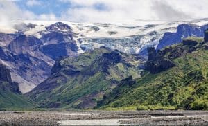 Hiking in Þórsmörk the highlands of Iceland