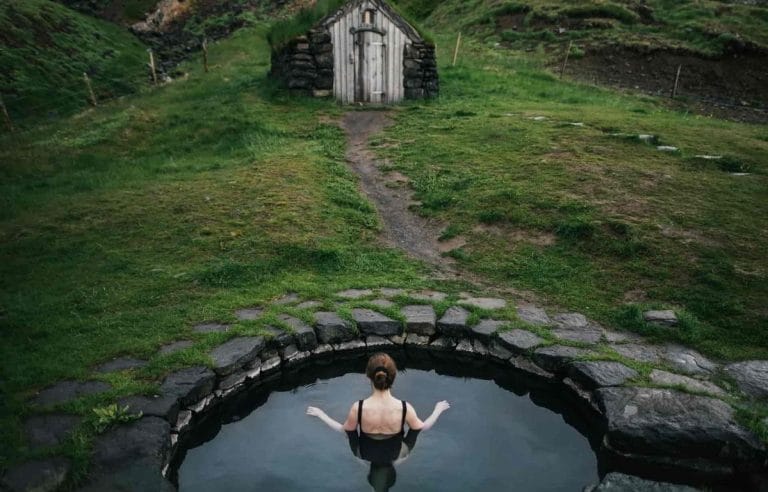 Iceland Hot Springs, hot springs in Iceland, guðrunarlaug hot spring in west Iceland
