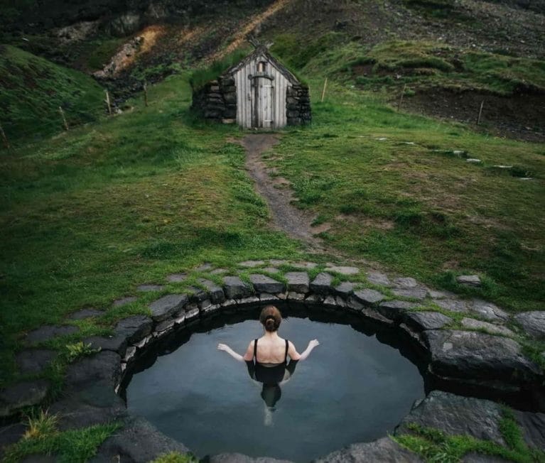 Iceland Hot Springs, hot springs in Iceland, guðrunarlaug hot spring in west Iceland