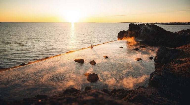 Sky Lagoon spa in Iceland, spa with views in Iceland