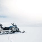 Snowmobile on Langjokull Glacier