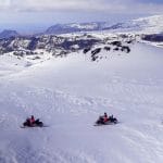 snowmobile on Myrdalsjokull, South Coast and Snowmobile tour in Iceland
