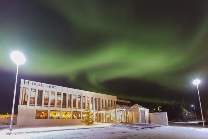 Northern Lights at Hotel Höfn