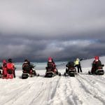 Snowmobile tour on Vatnajokull Iceland