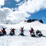 Snowmoile tour on Vatnajokull Iceland
