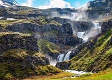 Klifbrekkufossar: The Seven-Tier Waterfall