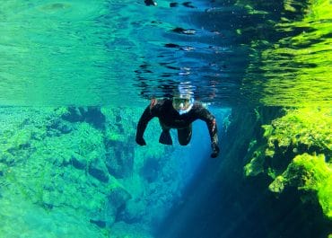 Snorkeling Silfra in Iceland, snorkel between the continents in Iceland