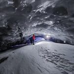 Askur Ice Cave on Myrdalsjokull Glacier in South Iceland