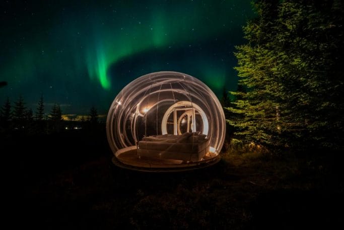 Bubble hotel Hrosshagi, Igloo hotel Iceland